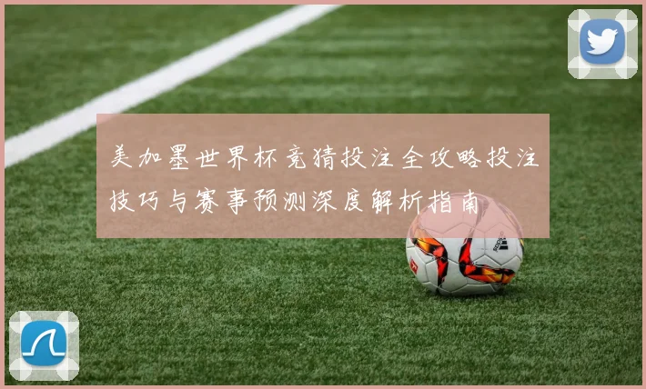 美加墨世界杯竞猜投注全攻略投注技巧与赛事预测深度解析指南