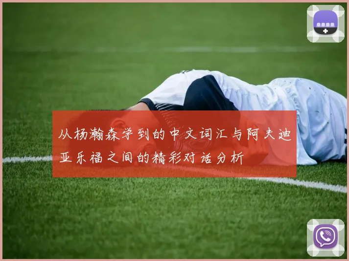 从杨瀚森学到的中文词汇与阿夫迪亚乐福之间的精彩对话分析